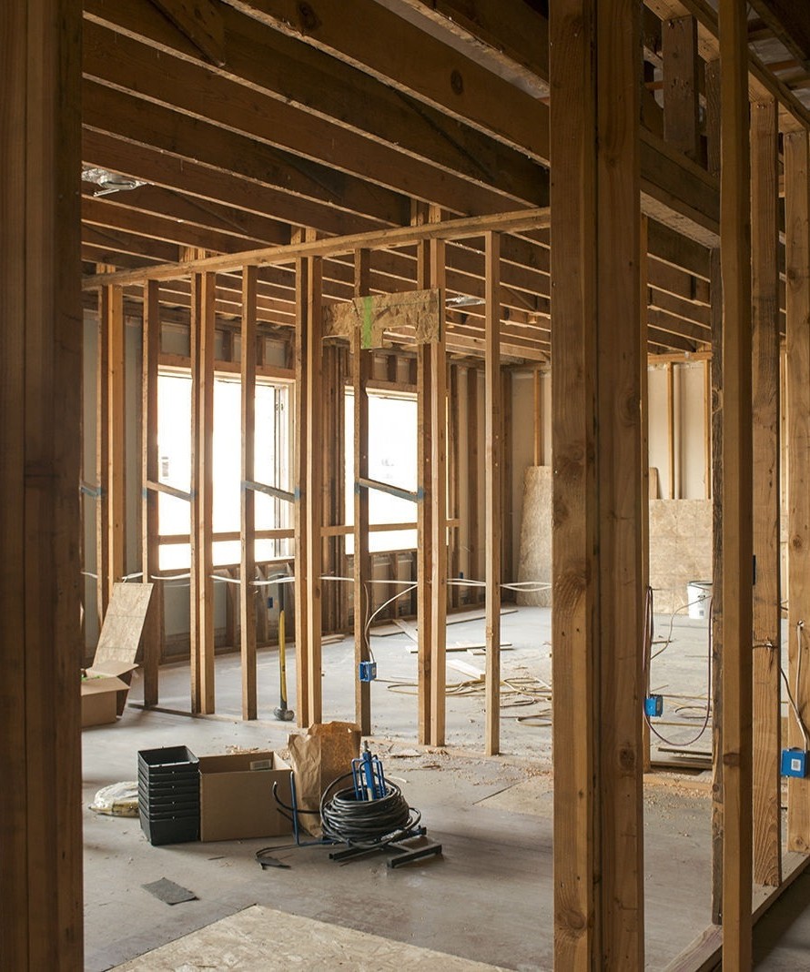 Interior del edificio Kern durante su rehabilitación en 2017.